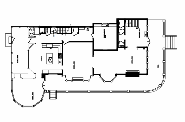 As-built floor plan of the historic Illinois residence