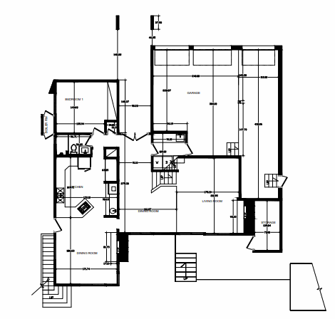 As-built floor plan of the La Jolla residence