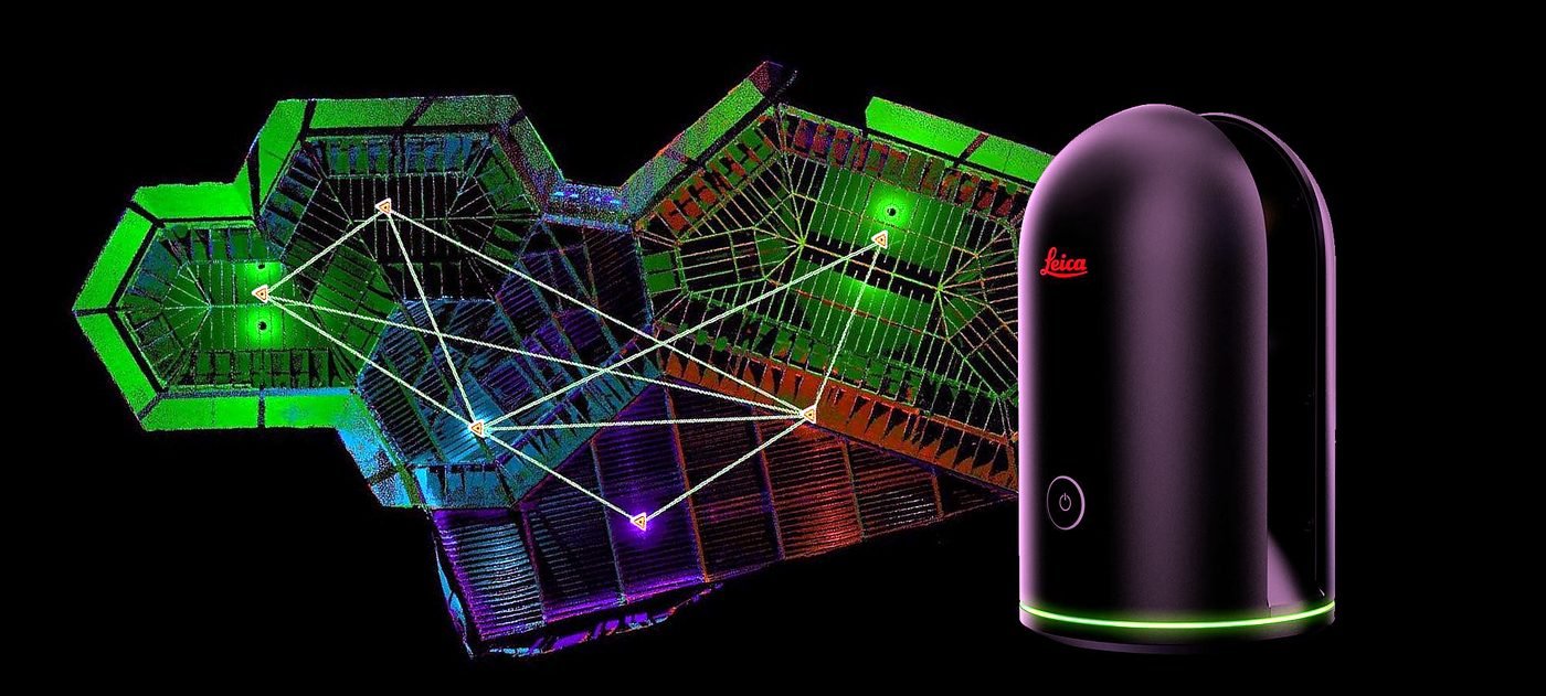 Leica BLK360 laser scanner and resulting point cloud